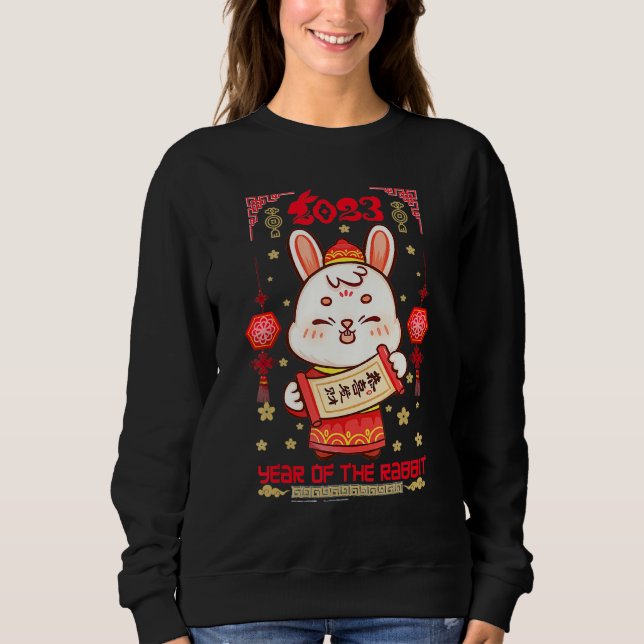 Sweatshirt Happy New Year 2023 Year Of The Rabbit Eve Party S (Devant)
