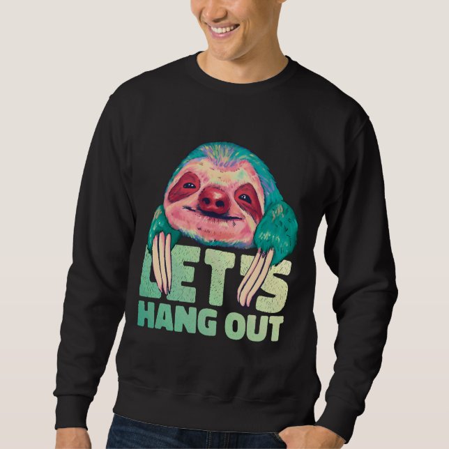 Sweatshirt Happy Sloth Aquarelle (Devant)
