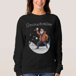 Sweatshirt Happy Snowball Fighter Grandpa pour la saison hive