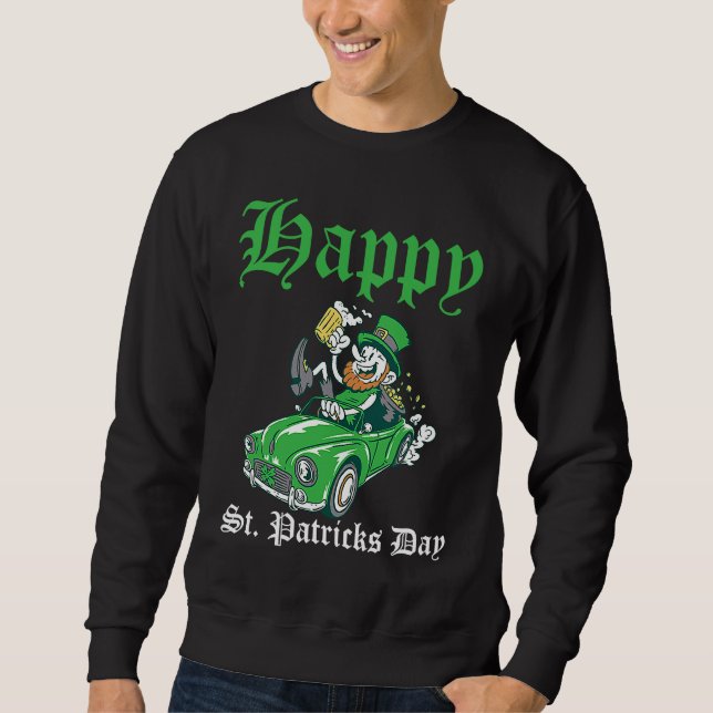 Sweatshirt Happy St Patrick's Day Irish Shamrock C (Devant)