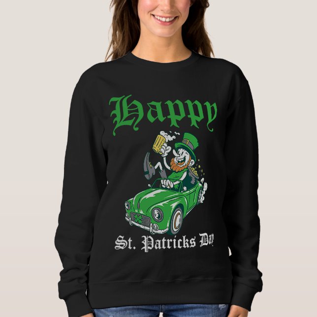 Sweatshirt Happy St Patrick's Day Irish Shamrock C (Devant)