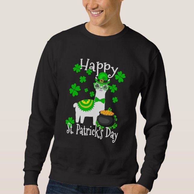 Sweatshirt Happy St Patrick's Day Three Gnome Irish Shamrock  (Devant)