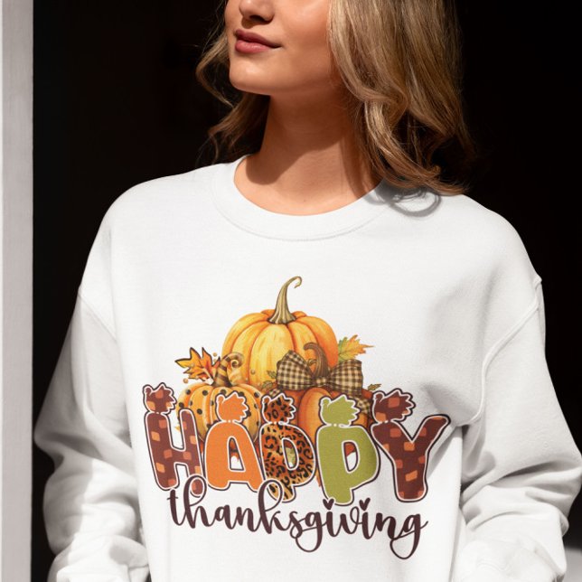 Sweatshirt Happy Thanksgiving (Créateur téléchargé)