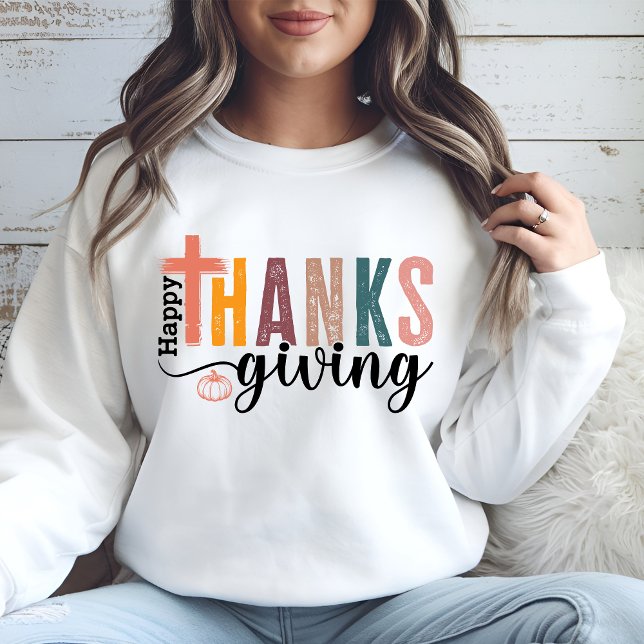 Sweatshirt Happy Thanksgiving | Festive  (Créateur téléchargé)