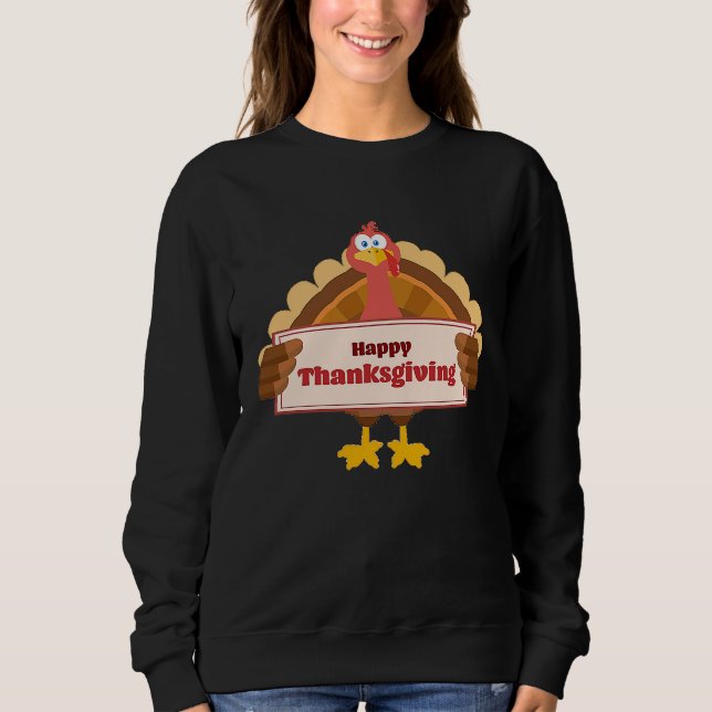 Sweatshirt Happy Thanksgiving  for Boys Girls Kids Pilgrim Tu (Devant)