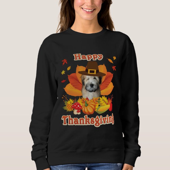 Sweatshirt Happy Thanksgiving Wheaten Terrier Dog I m Thankfu (Devant)