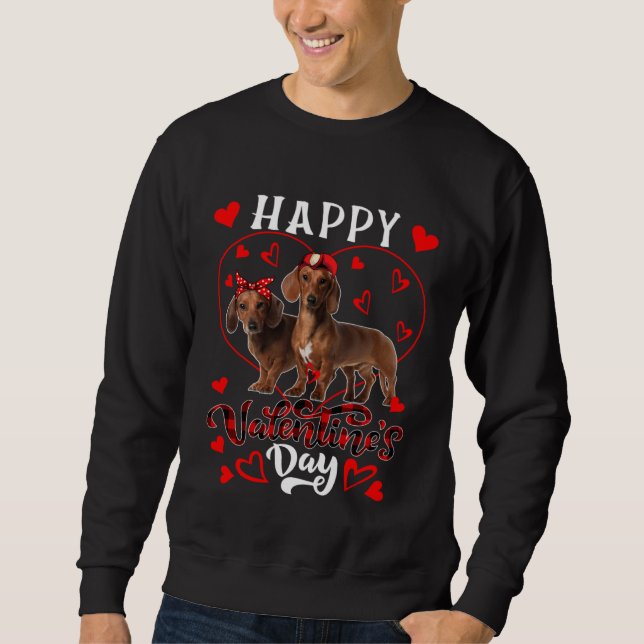 Sweatshirt Happy Valentine s Day Cute Hearts Shape Couple Dac (Devant)