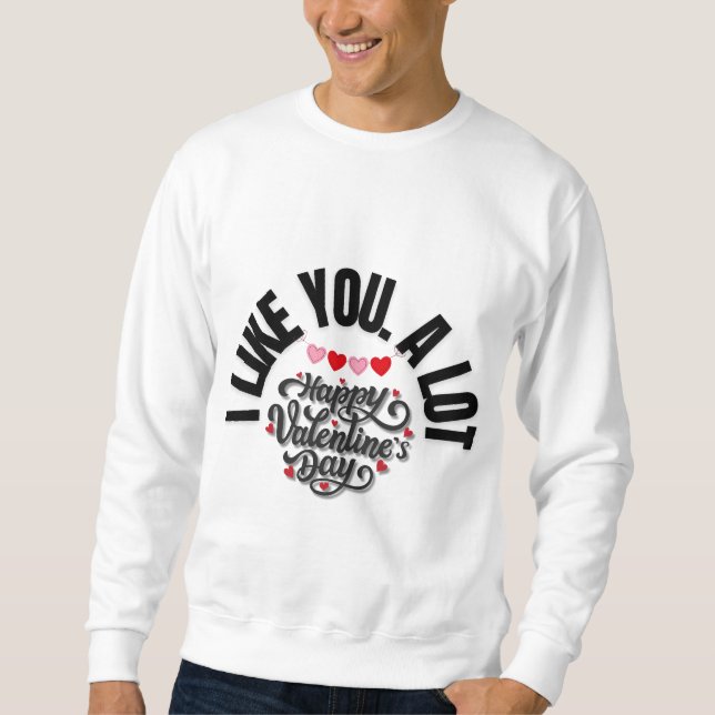 Sweatshirt Happy Valentine’s Day Heart Design (Devant)