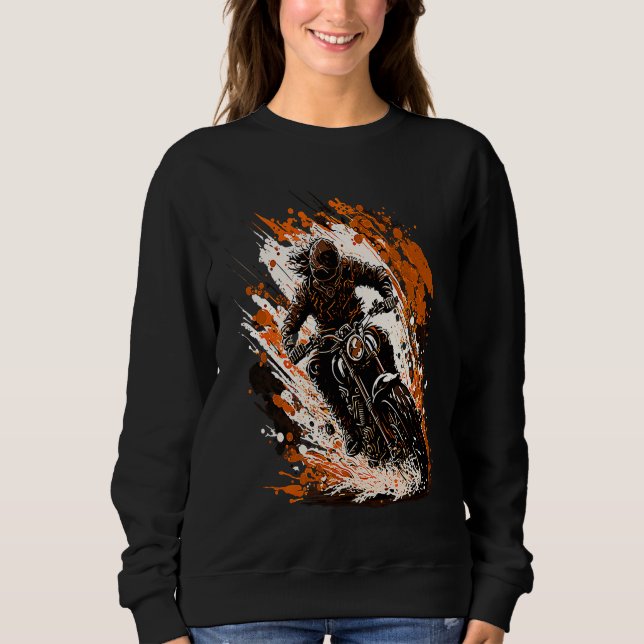Sweatshirt Hard motocross riders Offroad action  1 (Devant)