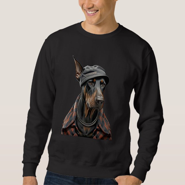 Sweatshirt Harlem Style Dobermann East Coast Doberman Pinsche (Devant)