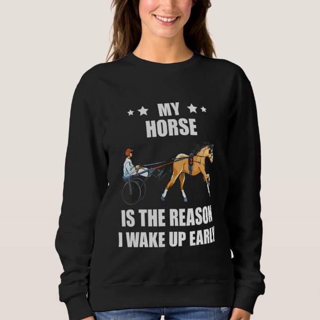 Sweatshirt Harness Racing The Reason Horse Racer Equitation T (Devant)