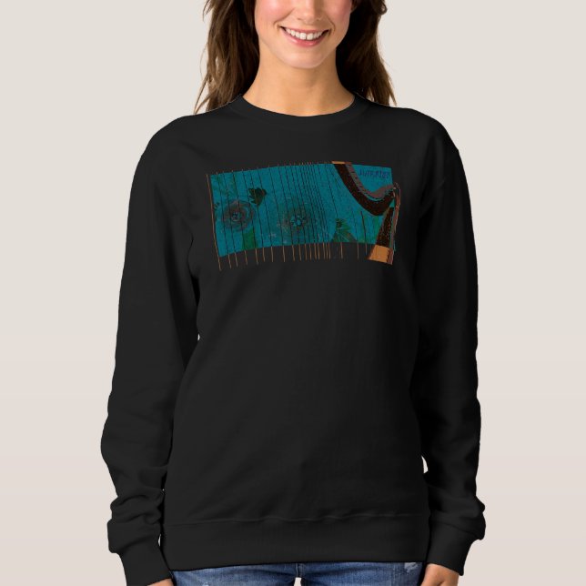 Sweatshirt Harpe musicale harpe cordes instrument femmes B Ho (Devant)