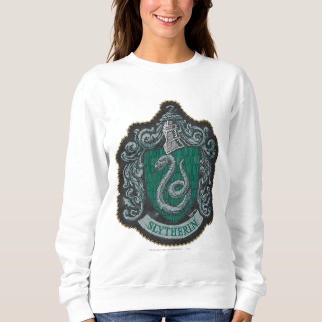 Sweatshirt Harry Potter | Rétro Blason Slytherin Puissant (Devant)