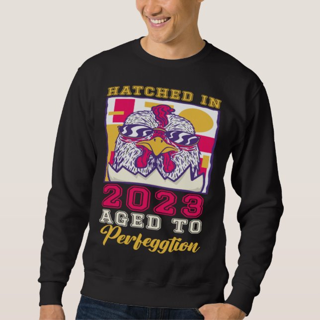 Sweatshirt Hatched in 2023 Aged to Perfeggtion (Devant)