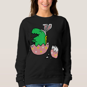 Sweatshirt Hatching T Rex Bunny Ears Pâques Pour Enseignant