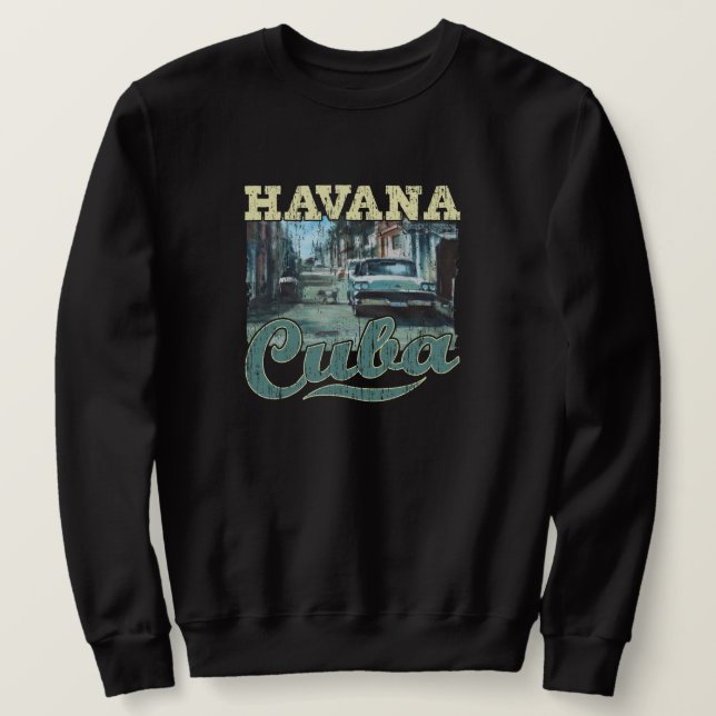 Sweatshirt Havana Cuba Graffiti Street Art - Love Habana (Design devant)