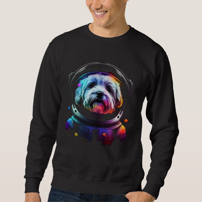 Sweatshirt Havanese Astronaut Dog in Outer Space  Cosmic Grap (Devant)