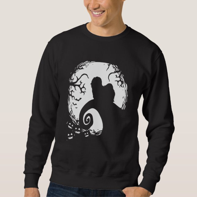 Sweatshirt Havanese Halloween sous la lumière de la lune Chie (Devant)