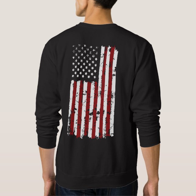 Sweatshirt HavocSeven American Flag Sweater, Veteran Gear (Dos)