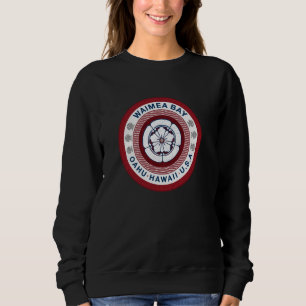 Sweatshirt Hawaï Waimea Bay Oahu hawaïen