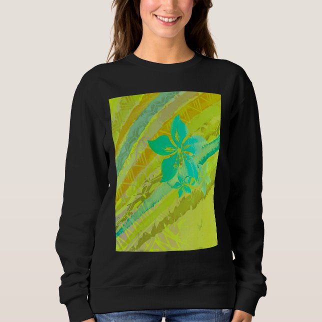 Sweatshirt Hawaïen Polynésien Tropical Abstrait (Devant)