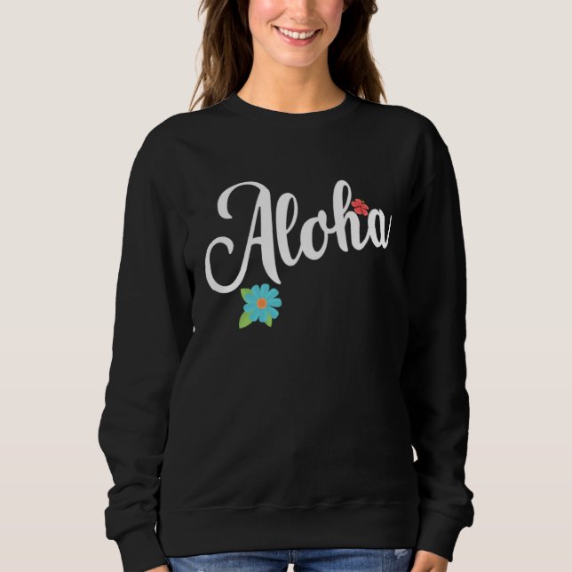 Sweatshirt Hawaii Aloha Hibiscus Hawaiian Party  1 (Devant)