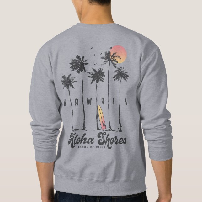 Sweatshirt Hawaii Beach Surfer Vacances été (Dos)