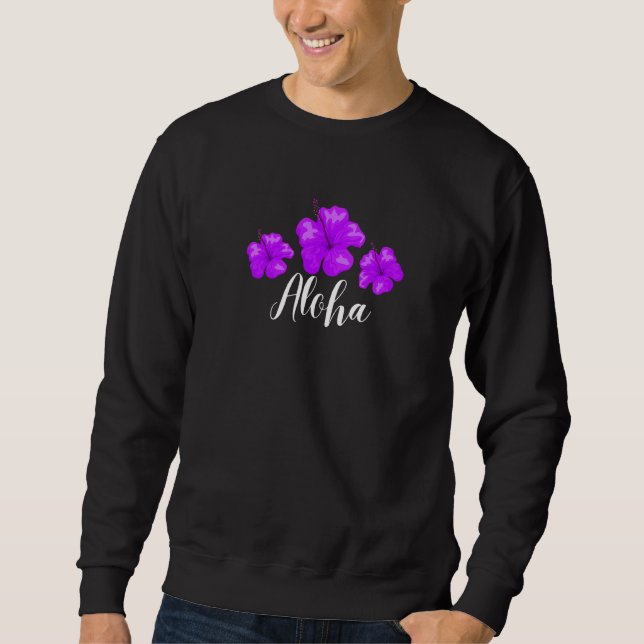 Sweatshirt Hawaii Hibiscus Fleur Hawaii Surfer Style Hawaii V (Devant)