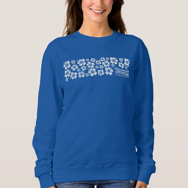 Sweatshirt Hawaii Hibiscus Tropical Summer Beach Vacances (Devant)