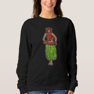 Sweatshirt Hawaii traditionnelle Danser mignonne Hawaii Hula