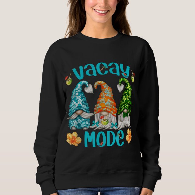 Sweatshirt Hawaii Vacay Mode Avec De Mignonnes Gnomies Drôle  (Devant)
