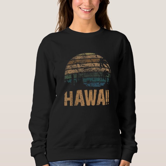 Sweatshirt Hawaii Vintage Sunset Distressed (Devant)