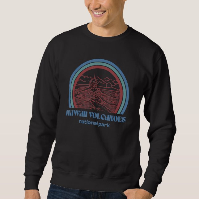 Sweatshirt Hawaii Volcanoes National Park Retro Vintage Style (Devant)