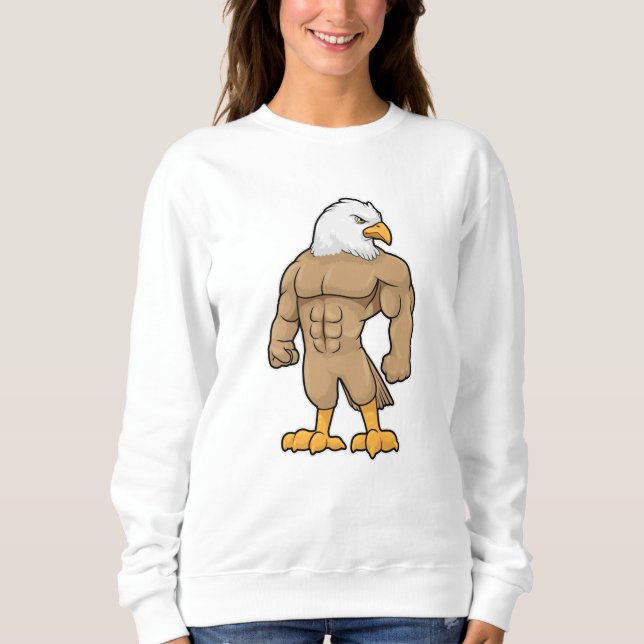 Sweatshirt Hawk en Bodybuilder avec six pack (Devant)