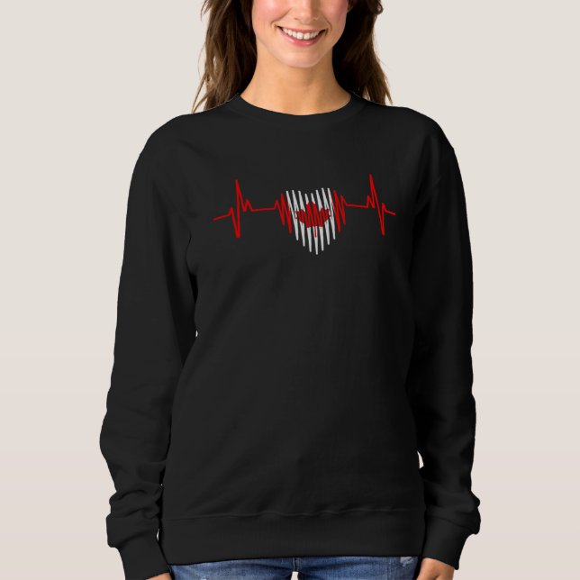 Sweatshirt Hearbeat Canadian Flag Canada (Devant)