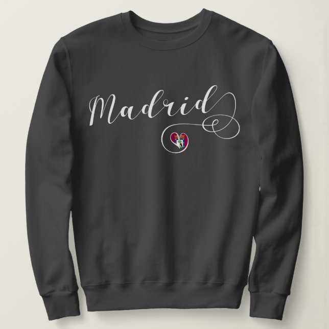 Sweatshirt Heart Madrid Sweatshirt, espagnol, Espagne (Design devant)