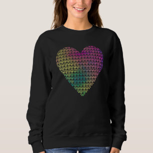 Sweatshirt Heart Pi Day Graphisme Math Enseignant informatiqu