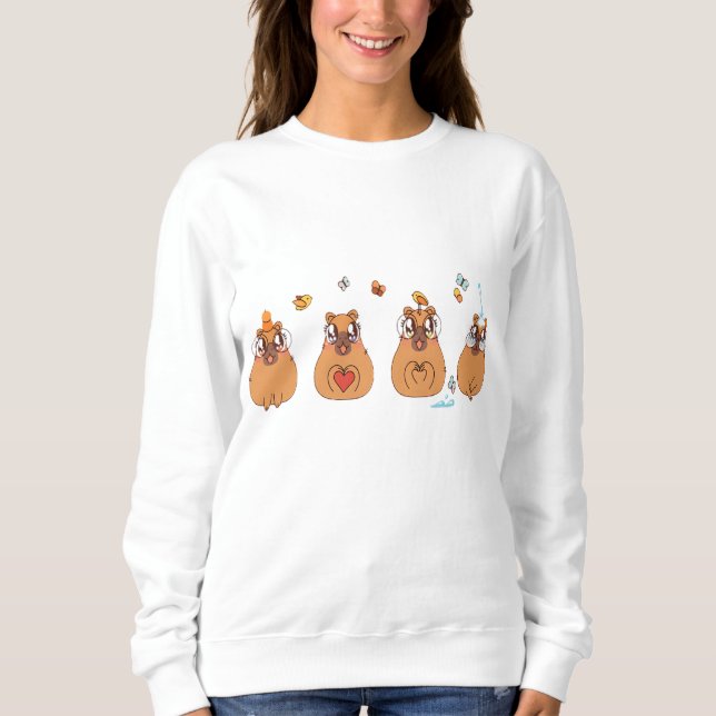 Sweatshirt Heart-pounding Capybara (Devant)
