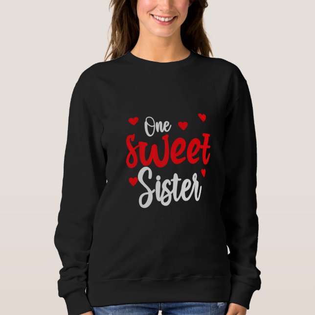 Sweatshirt Heart Valentines Day Shirt For Sister Matching Fam (Devant)