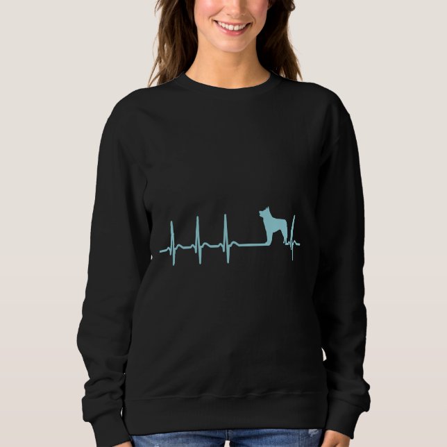 Sweatshirt Heartbeat Husky Cool Funny Nerdy Comic Graphisme H (Devant)
