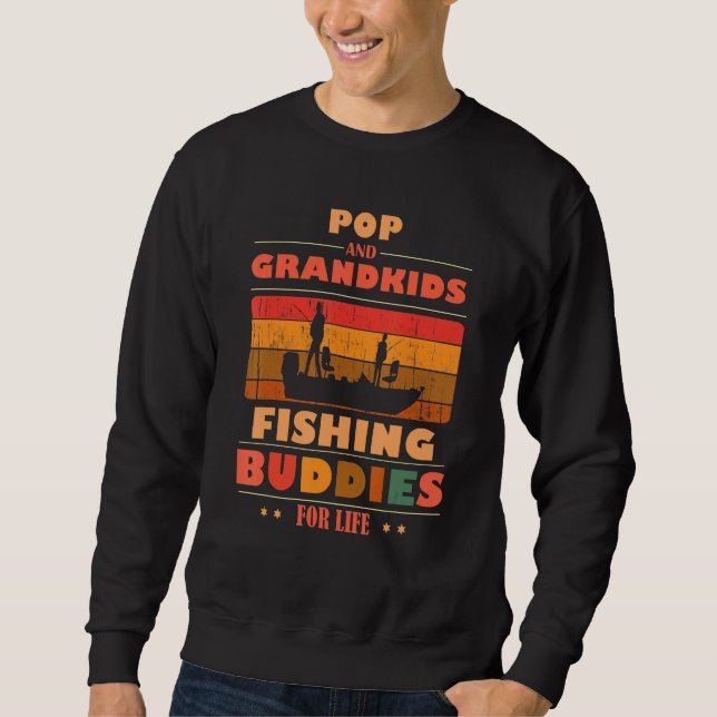 Sweatshirt Heartfelt POP Grandkids Buddies For Life Fishing (Devant)
