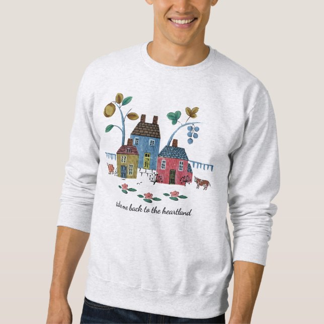 Sweatshirt Heartland Cozy Americana Vintage Country Style (Devant)