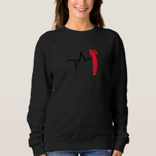 Sweatshirt Heartline Sports Golf Swing Golf Love Heartbeat