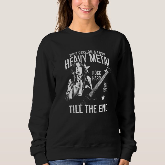 Sweatshirt Heavy Metal Girl Est 1962 (Devant)