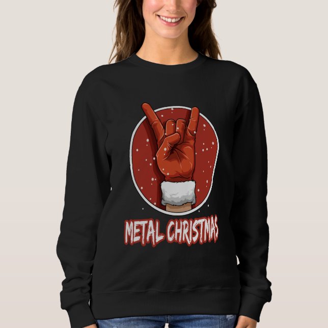 Sweatshirt Heavy Metal Music Santa Christmas (Devant)