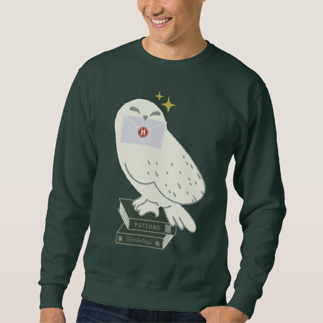 Sweatshirt Hedwig avec lettre dessin fantaisiste (Devant)