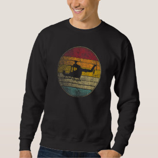 Sweatshirt Hélicoptère Pilote Volant Gif Retro Style Vintage 