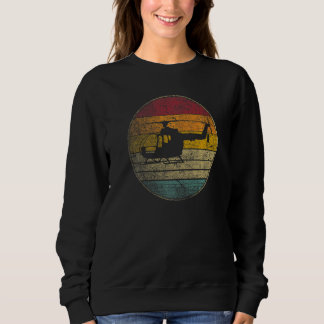 Sweatshirt Hélicoptère Pilote Volant Gif Retro Style Vintage 