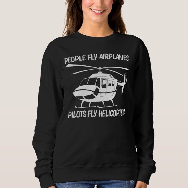 Sweatshirt Hélicoptère Pour Hommes Femmes Avion Chopper (Devant)