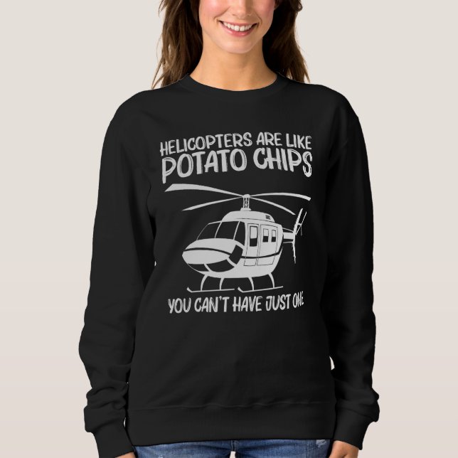 Sweatshirt Hélicoptère Pour Hommes Femmes Avion Chopper _4 (Devant)